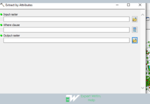 Showing the extract by attributes geoprocessing